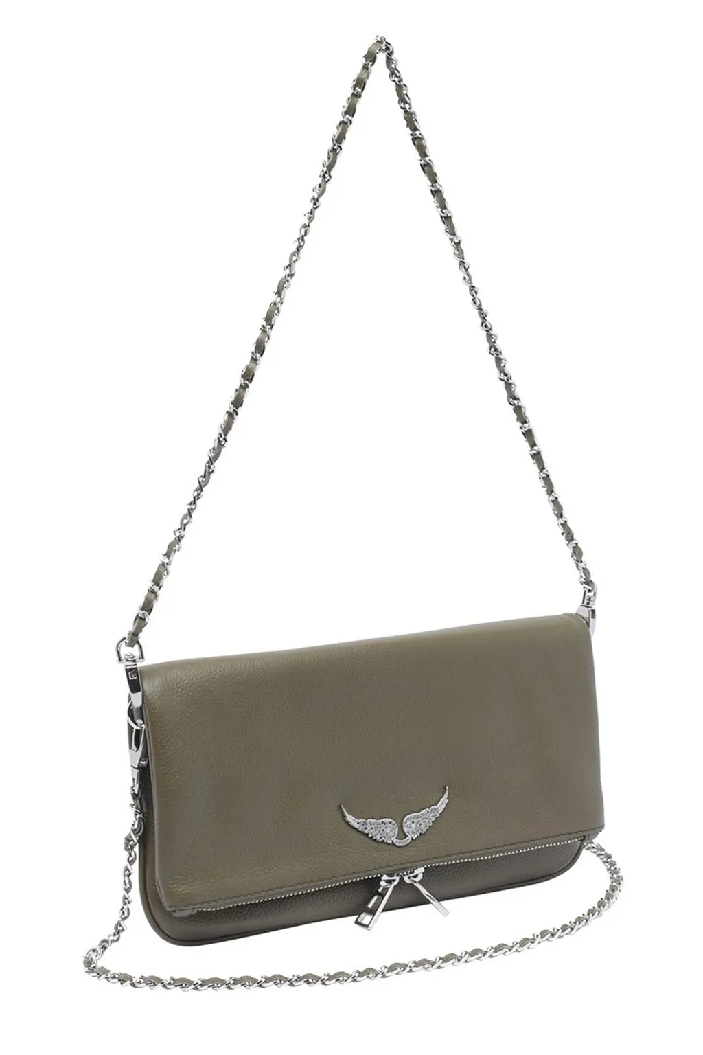 Zadig & Voltaire Rock Logo Plaque Clutch Bag