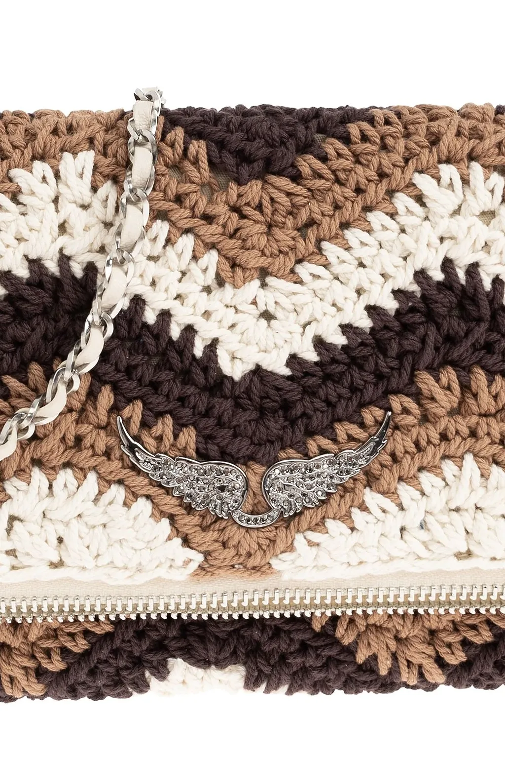 Zadig & Voltaire Rock Macramé Knit Clutch Bag