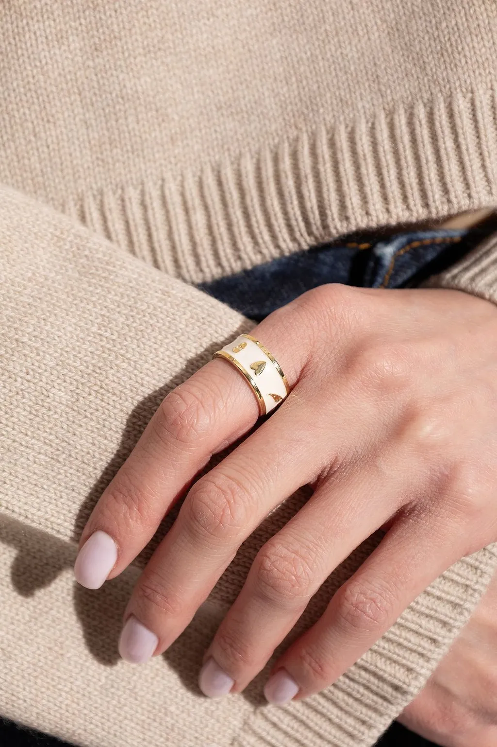 Zadig & Voltaire Wing Motif Polished Ring