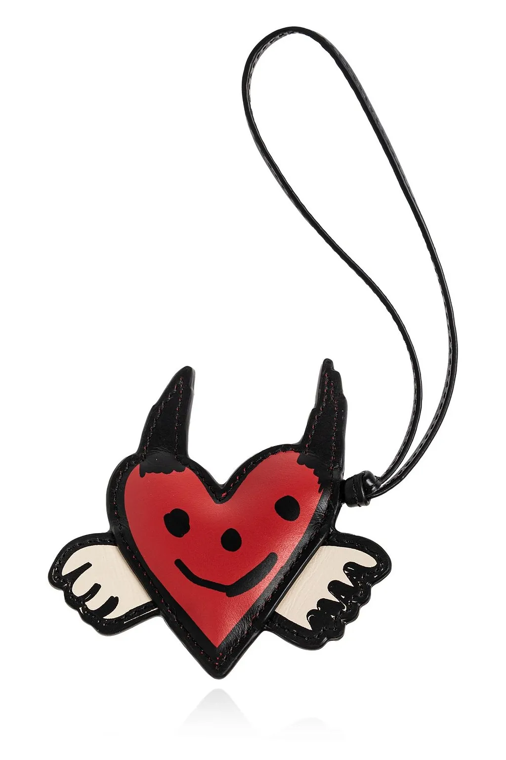 Zadig & Voltaire Winged Heart Leather Keychain
