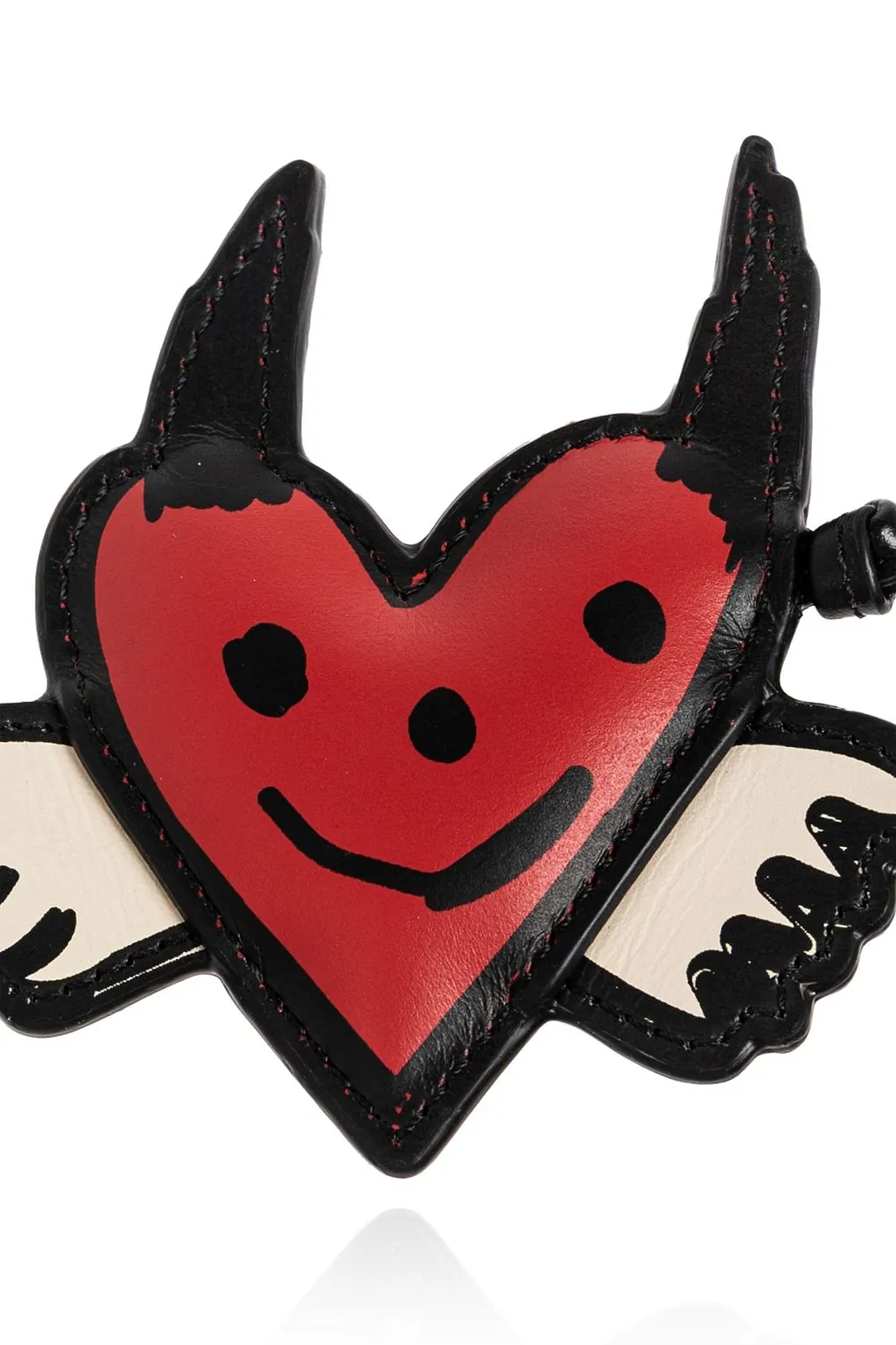 Zadig & Voltaire Winged Heart Leather Keychain