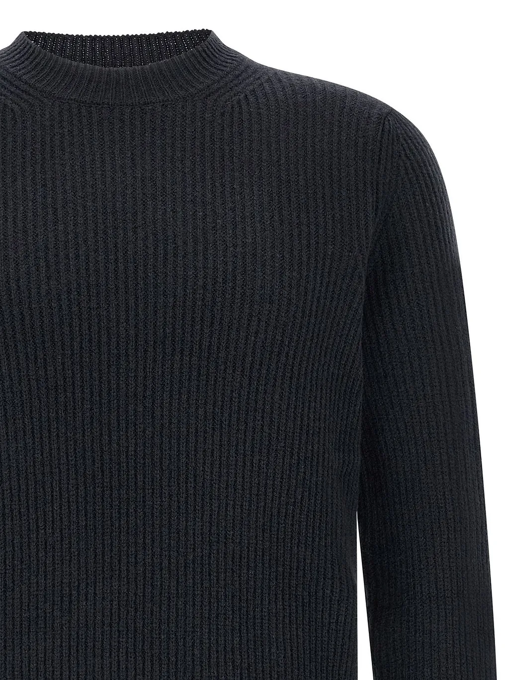 Zanone Ribbed High Crew Knitted Sweater