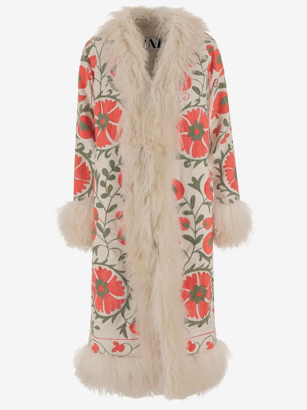 Zazi Suzani Fur-Trimmed Coat