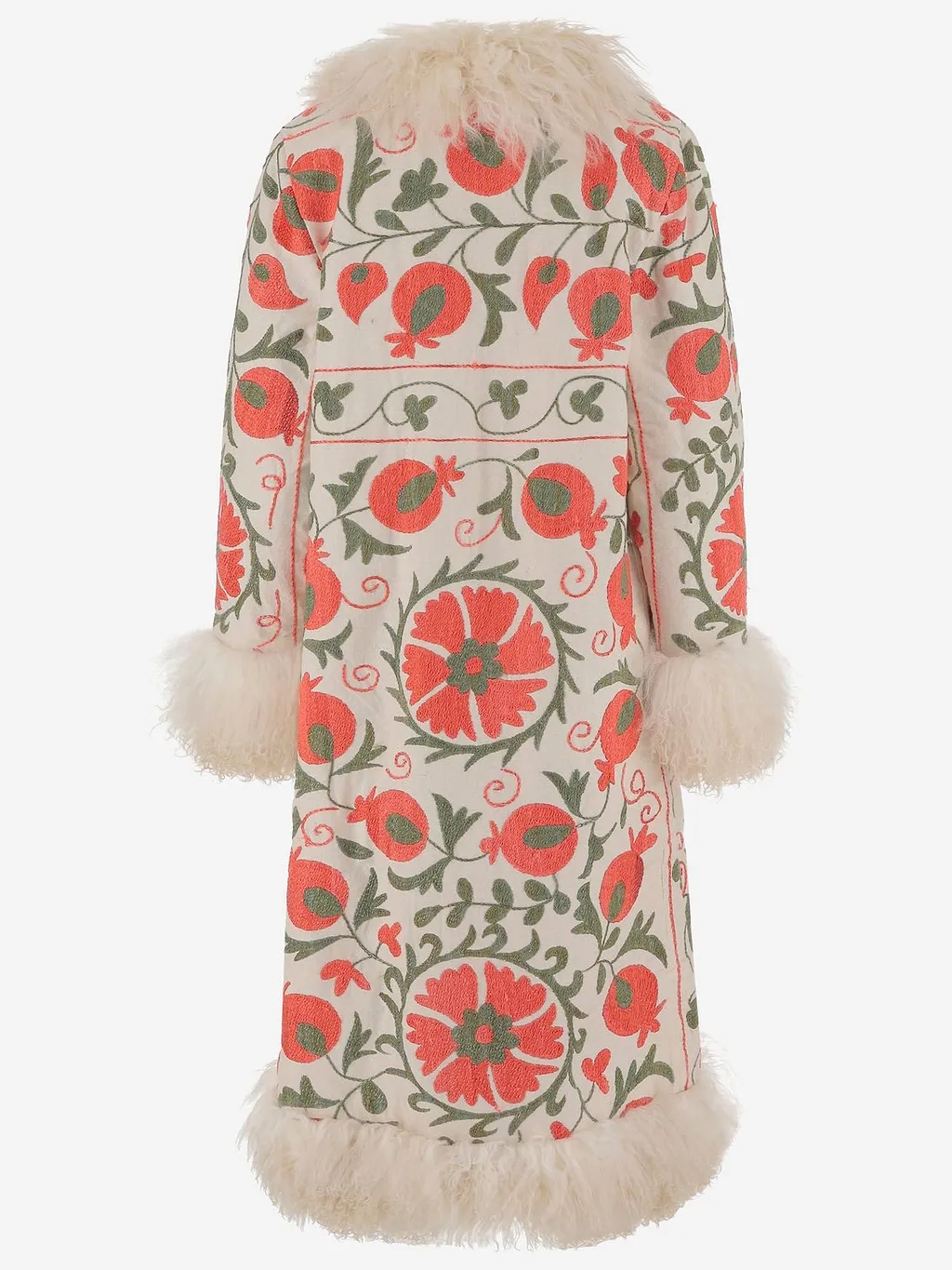 Zazi Suzani Fur-Trimmed Coat