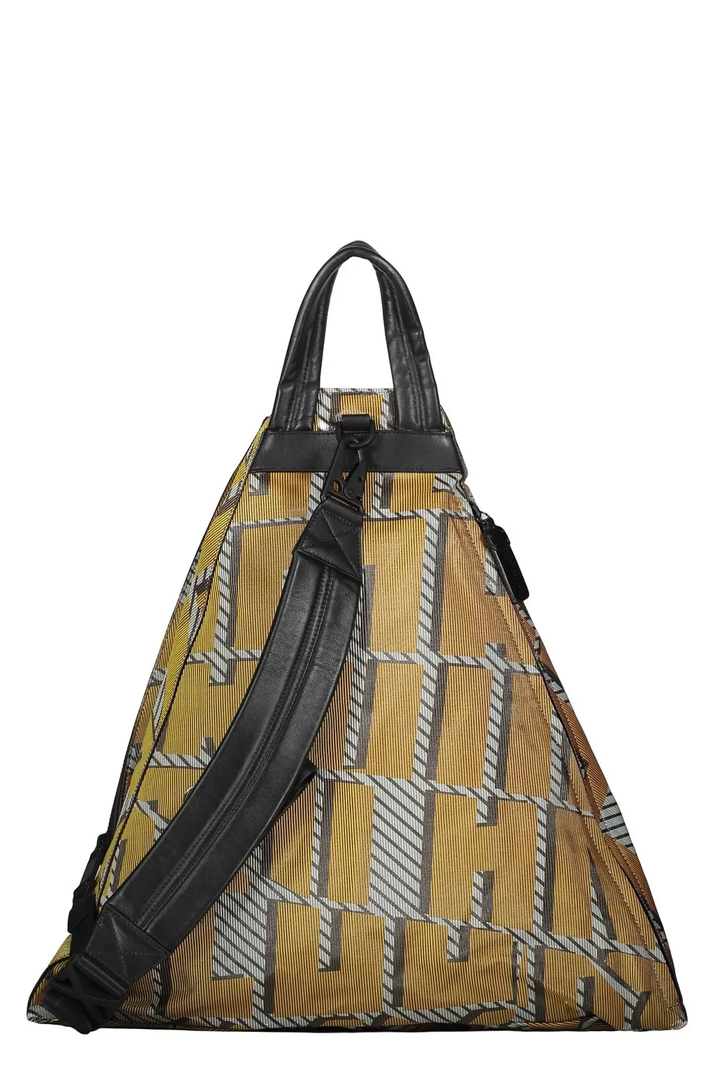 Zegna Geometric Print Sling Sculptural Backpack