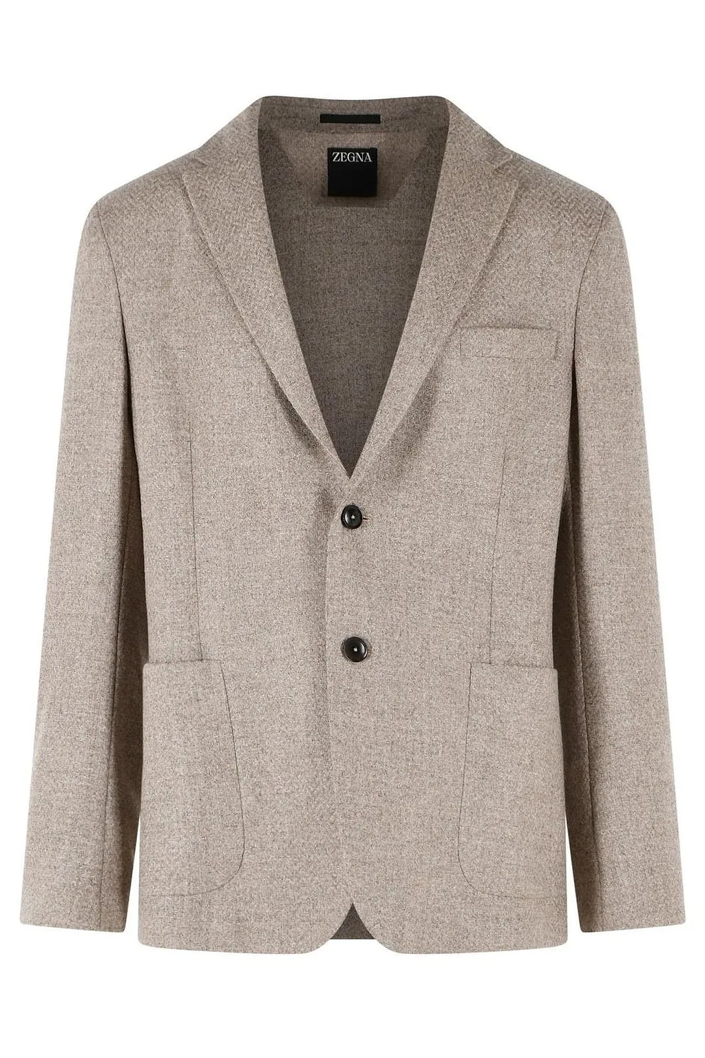 Zegna Single-Breasted Patch-Pocket Blazer