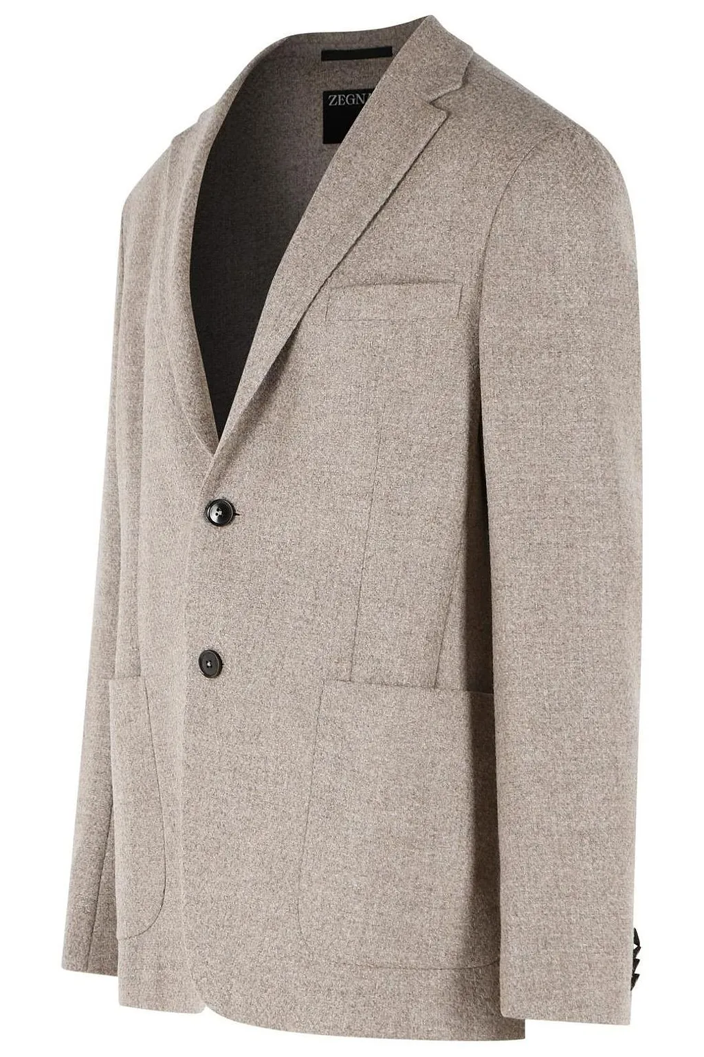 Zegna Single-Breasted Patch-Pocket Blazer