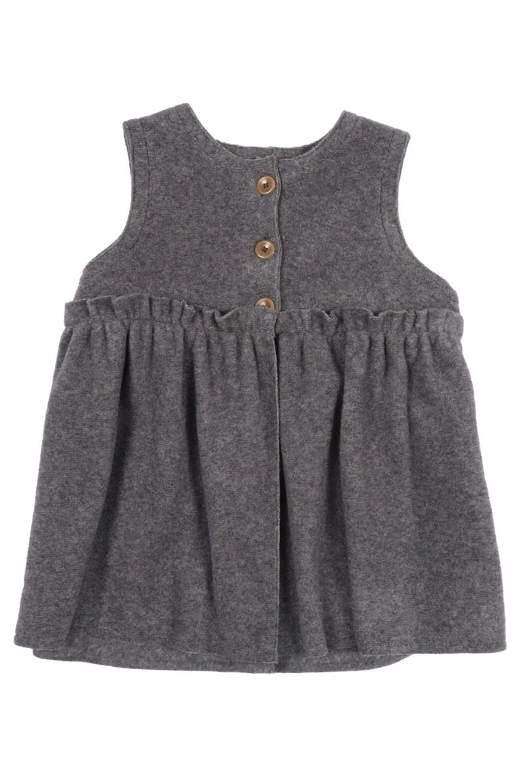 Zhoe & Tobiah Buttoned Ruffled Sleeveless Gilet