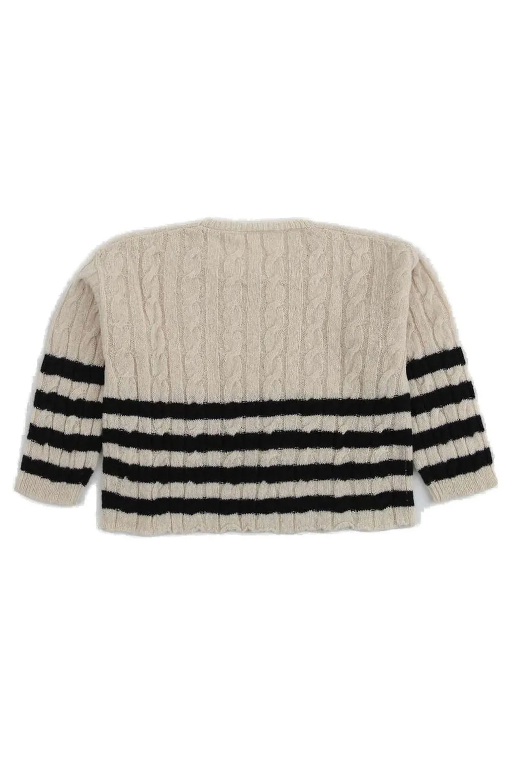 Zhoe & Tobiah Contrast Stripe Cropped Knitted Jumper