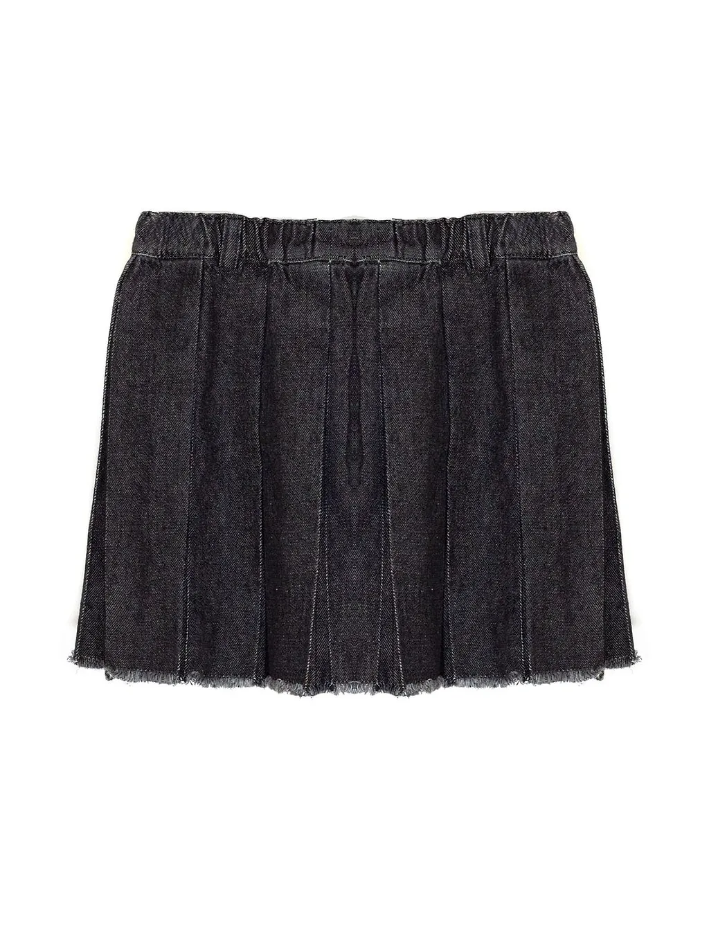Zhoe & Tobiah Frayed-Hem Pleated Skirt