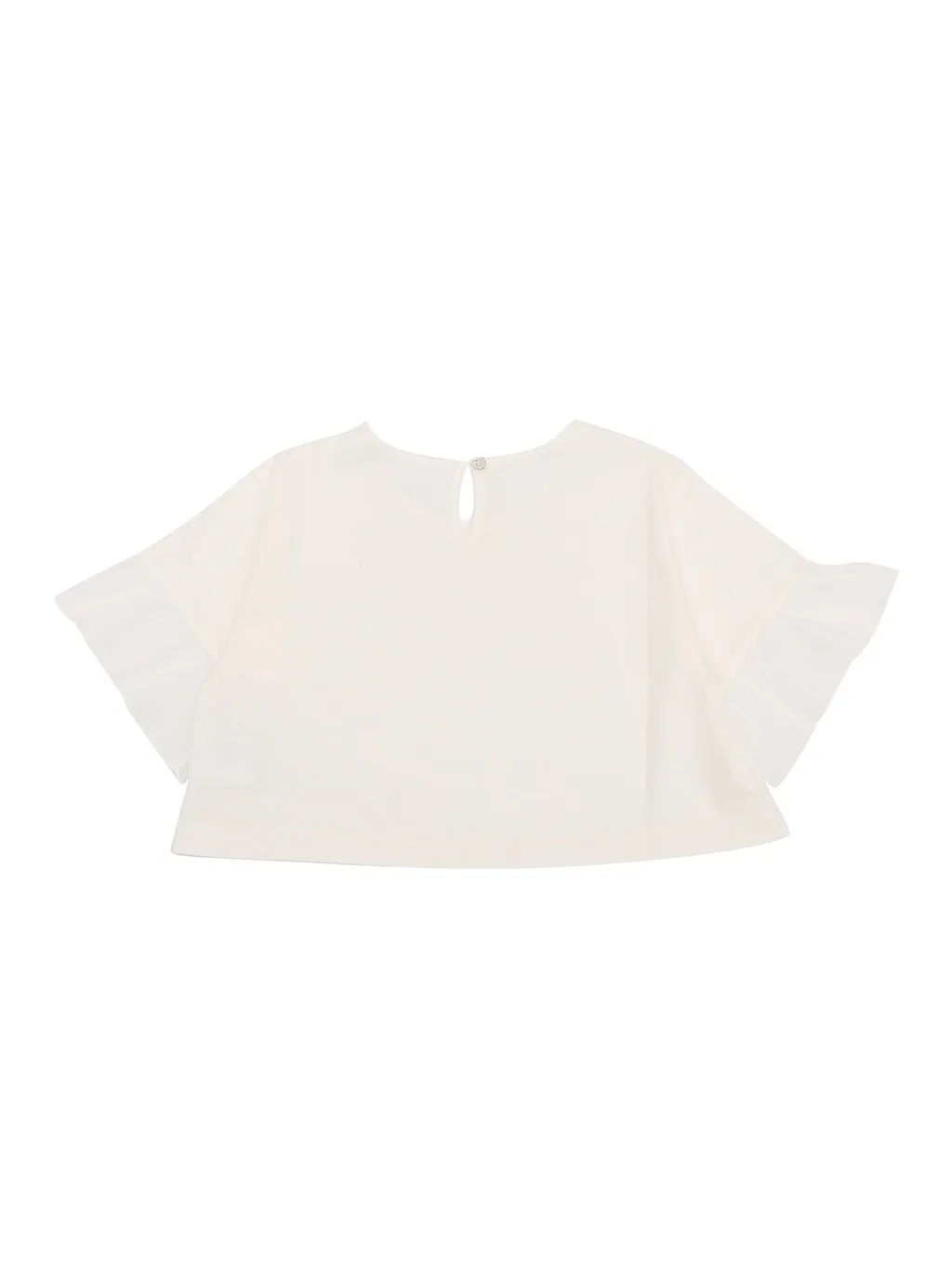Zhoe & Tobiah Ruffled-Sleeved Crewneck Top