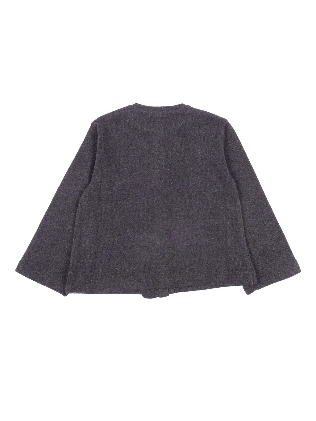 Zhoe & Tobiah Ruffled Button-Up Crewneck Cardigan