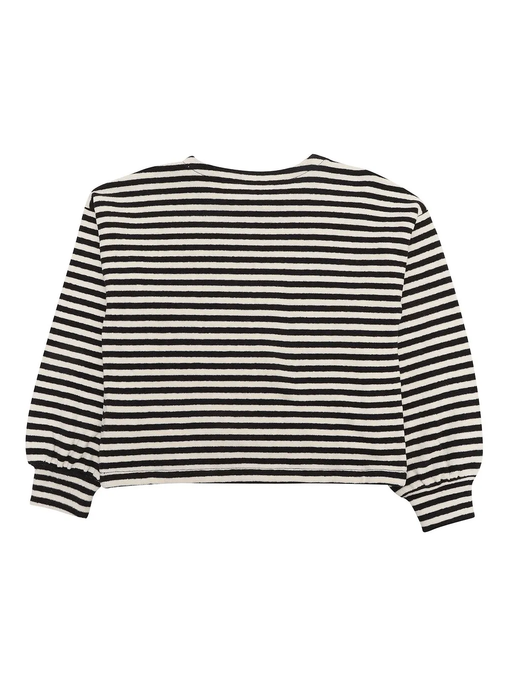 Zhoe & Tobiah Striped Drawstring Crewneck Sweatshirt