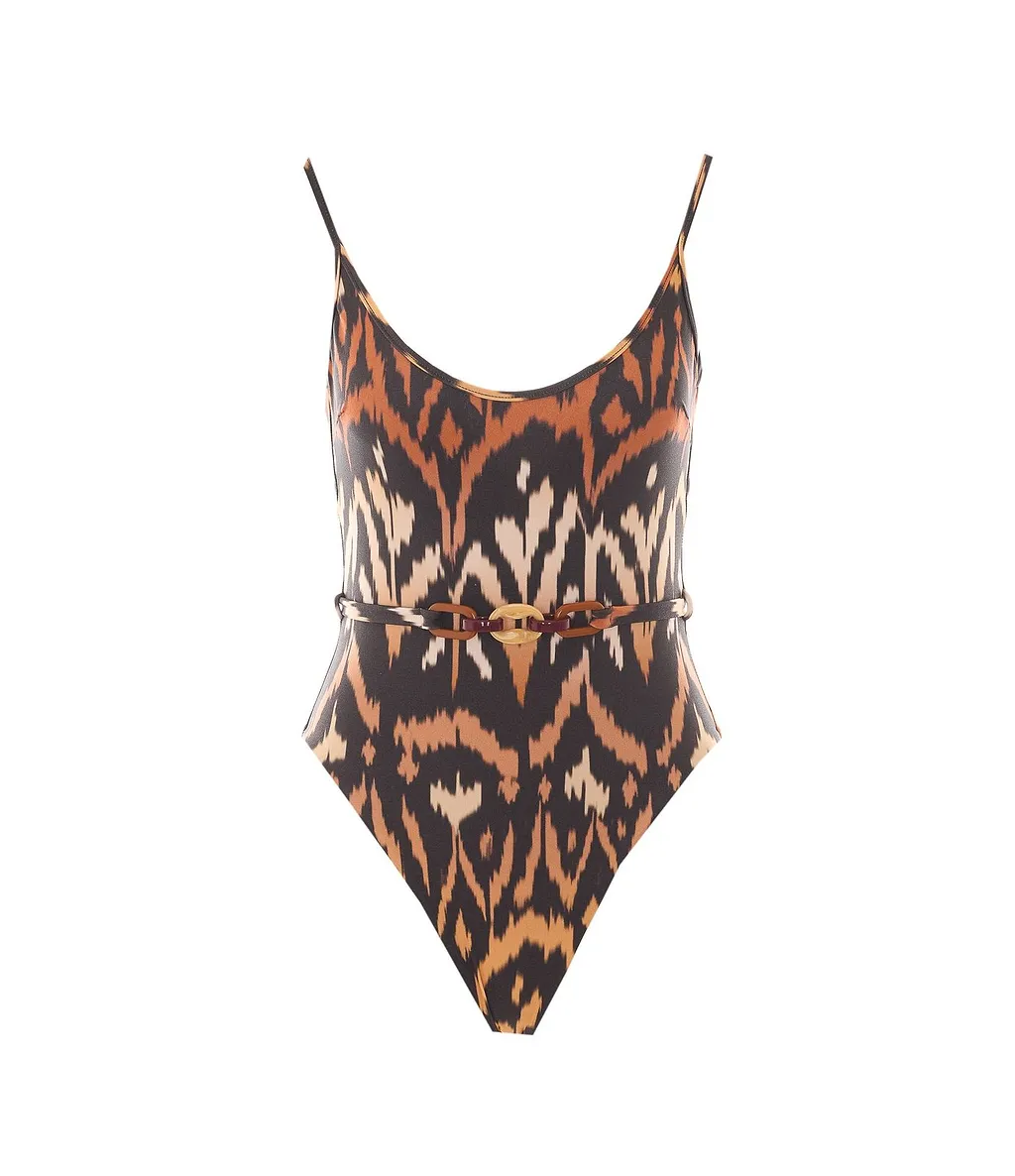Zimmermann Aster Belted One-Piece Swimsuit