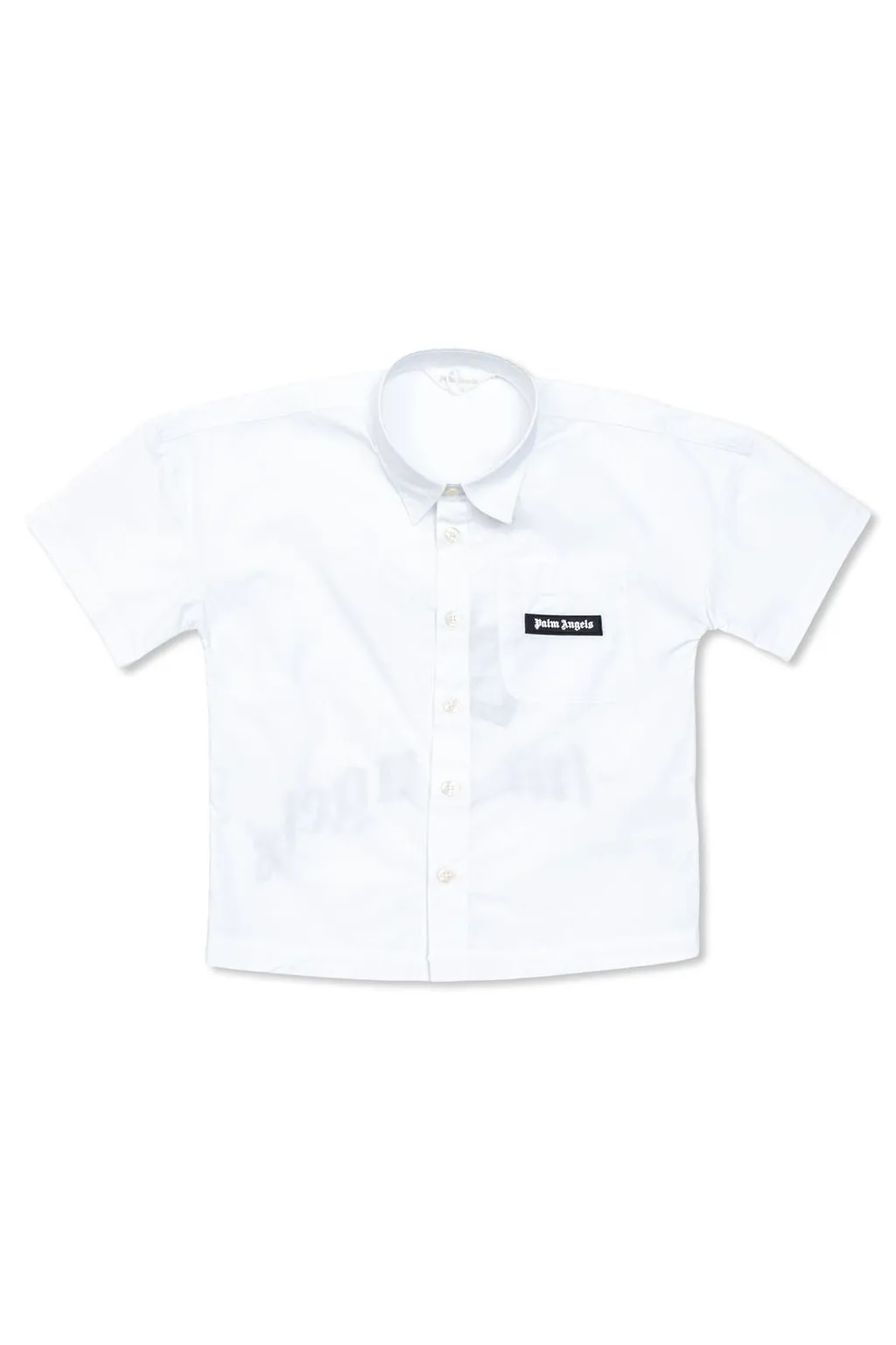 Palm Angels Kids Logo-Patch Buttoned Shirt