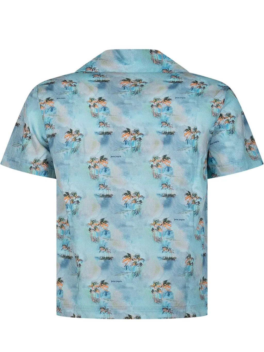 Palm Angels Kids Palm Printed Bowling Shirt