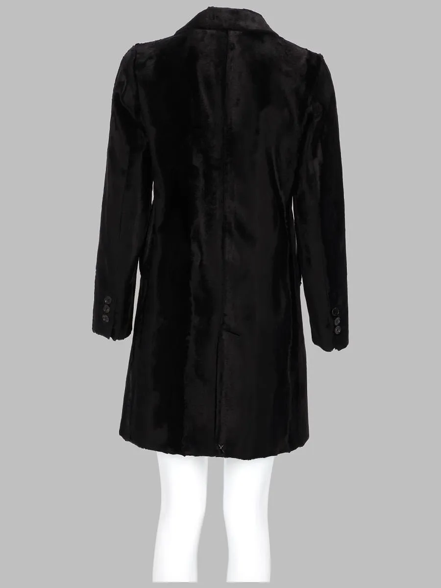 Paltò Single-Breasted Faux Fur Coat