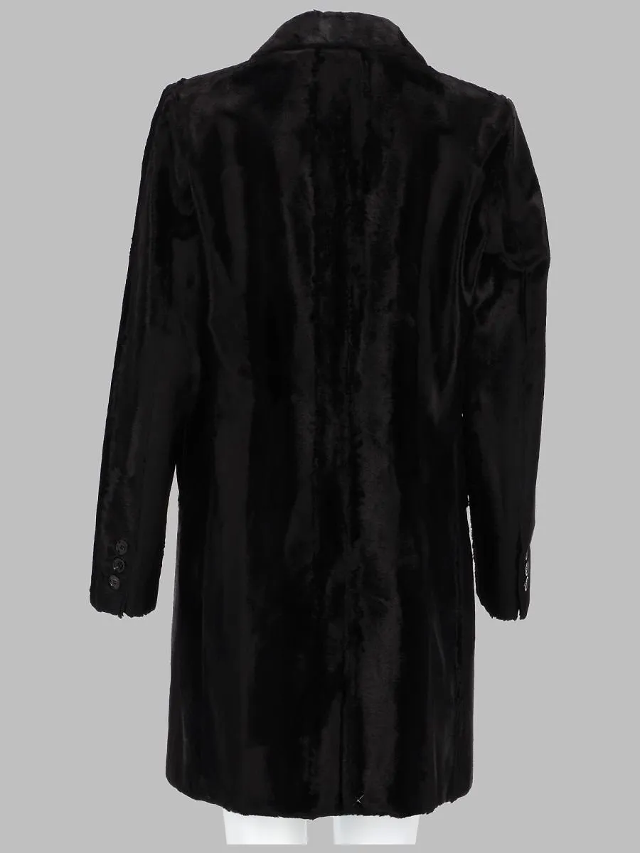 Paltò Single-Breasted Faux Fur Coat