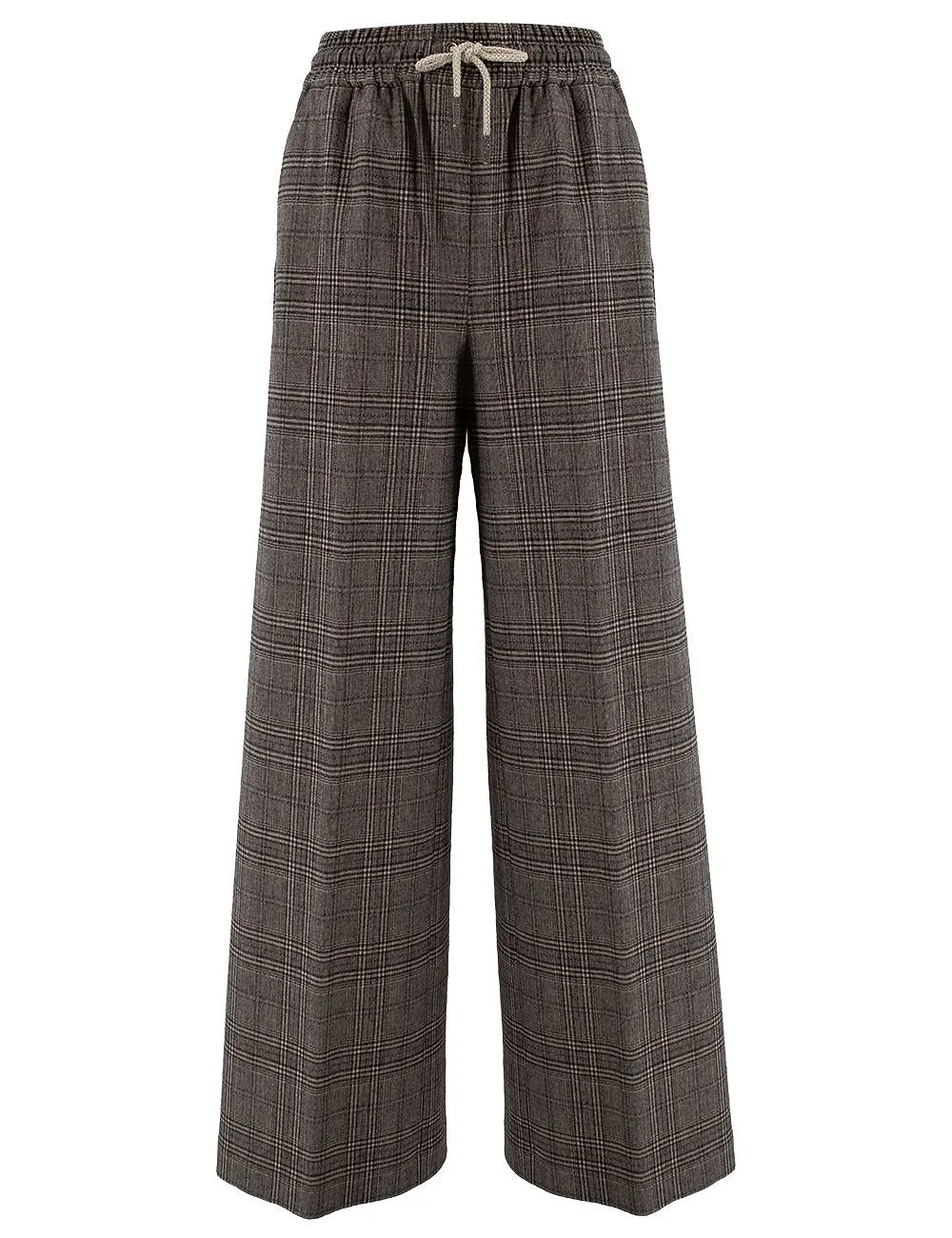Panicale Checked Wide-Leg Pants
