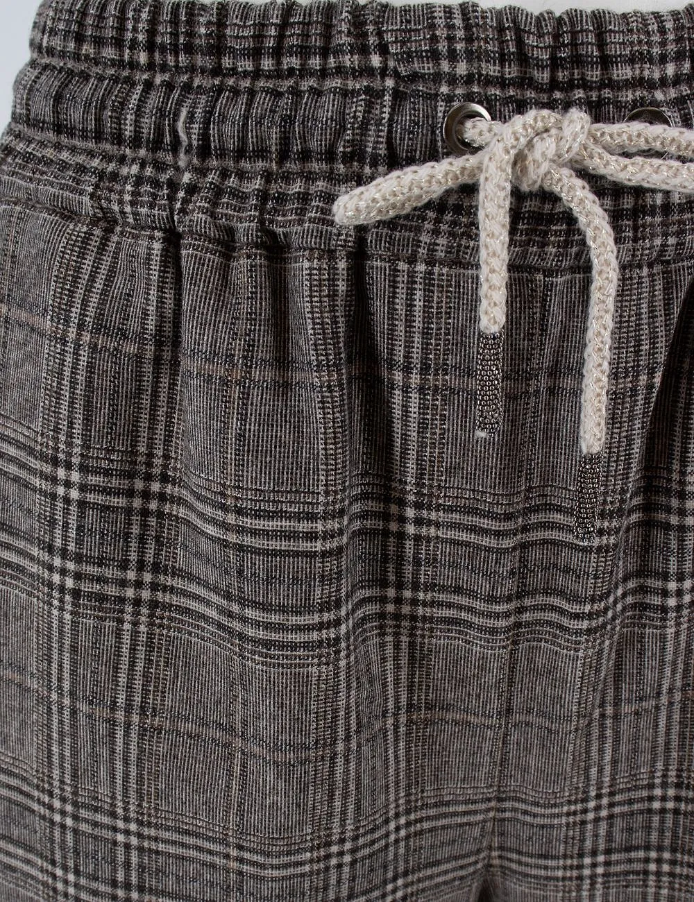 Panicale Checked Wide-Leg Pants