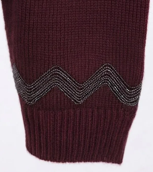 Panicale Zigzag Cuff Knitted Sweater