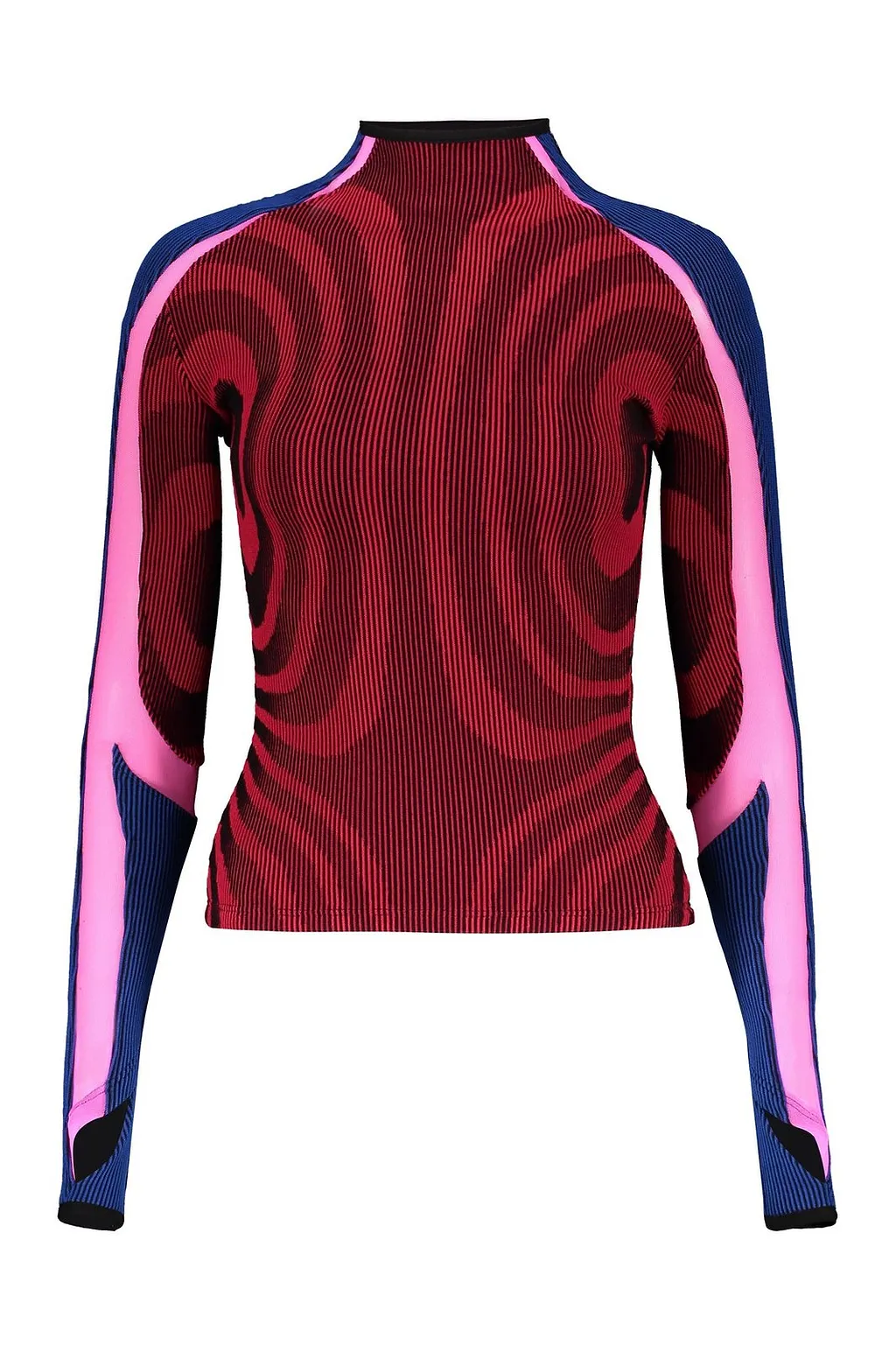 Paolina Russo High Neck Ribbed Top