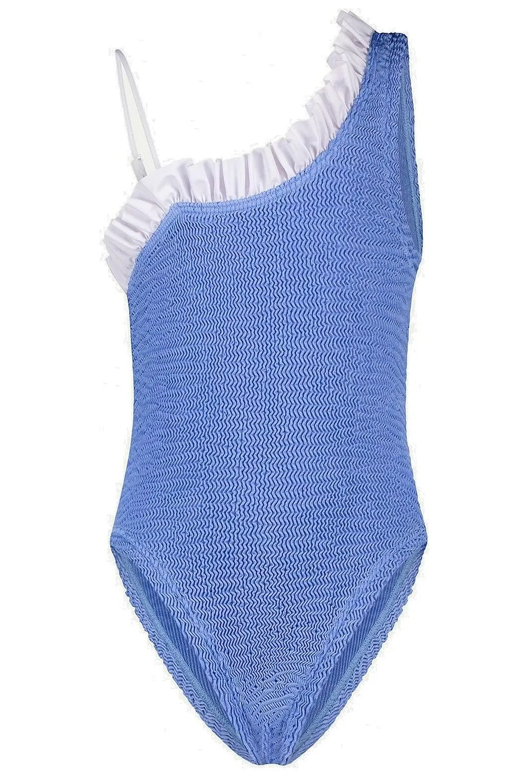 Paramidonna Nori Ruffled One-Shoulder Swimsuit