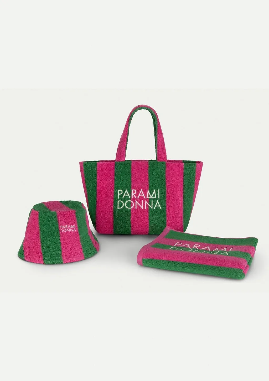 Paramidonna Striped Medium Beach Tote Bag