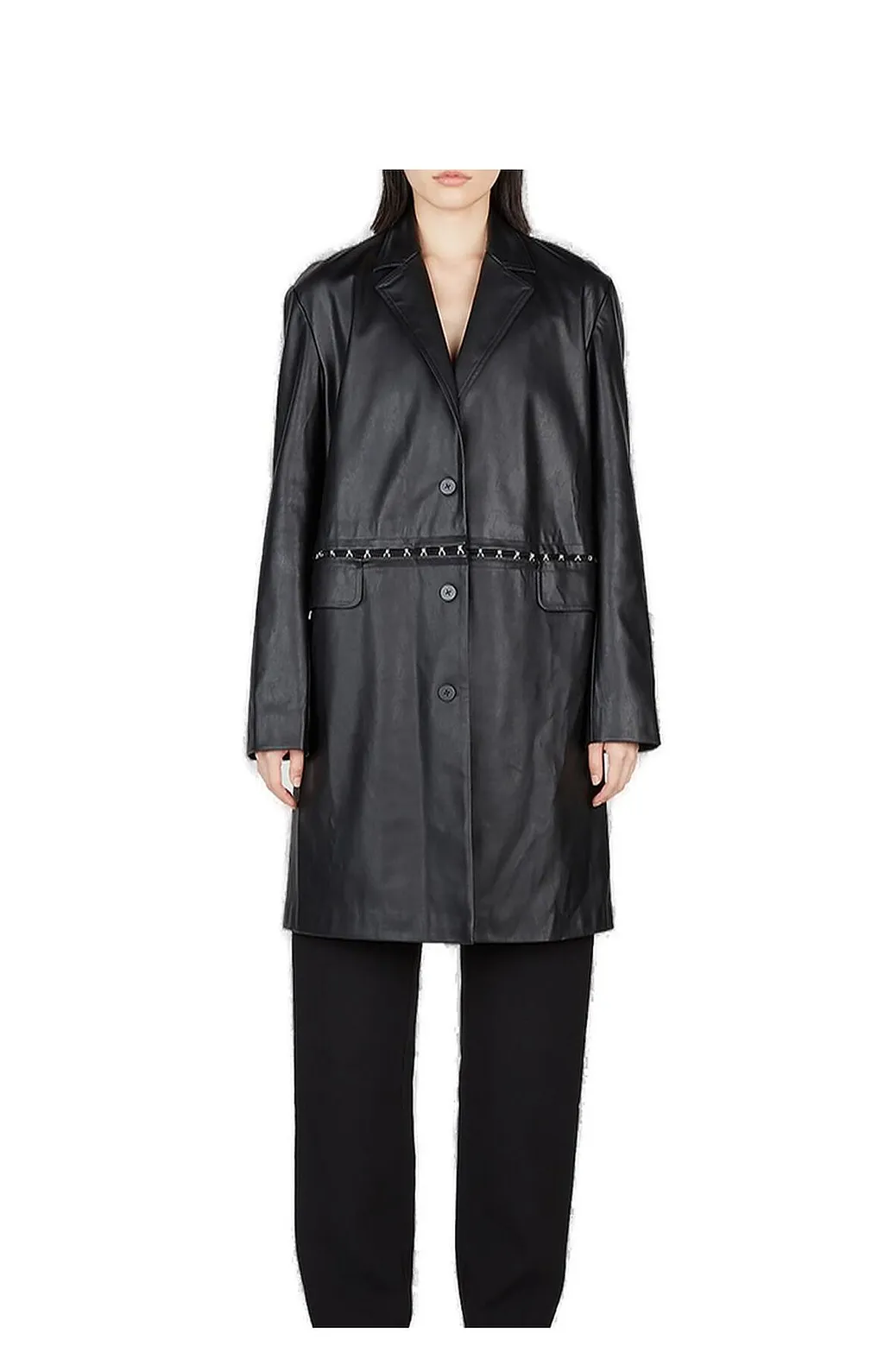 Paris Georgia Faux-Leather Embellished Jacket