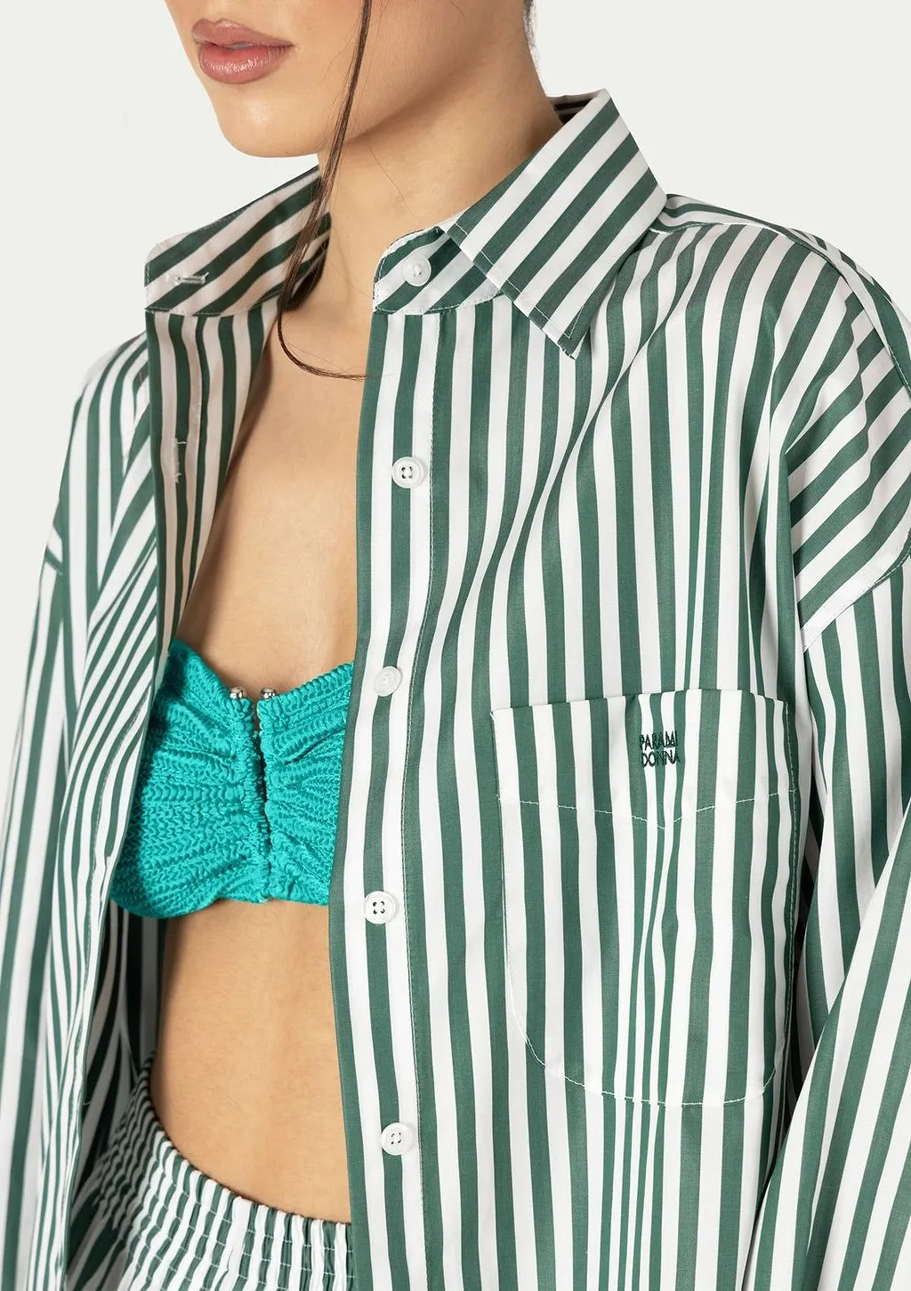 Paramidonna Vanessa Striped Long Shirt Beachwear