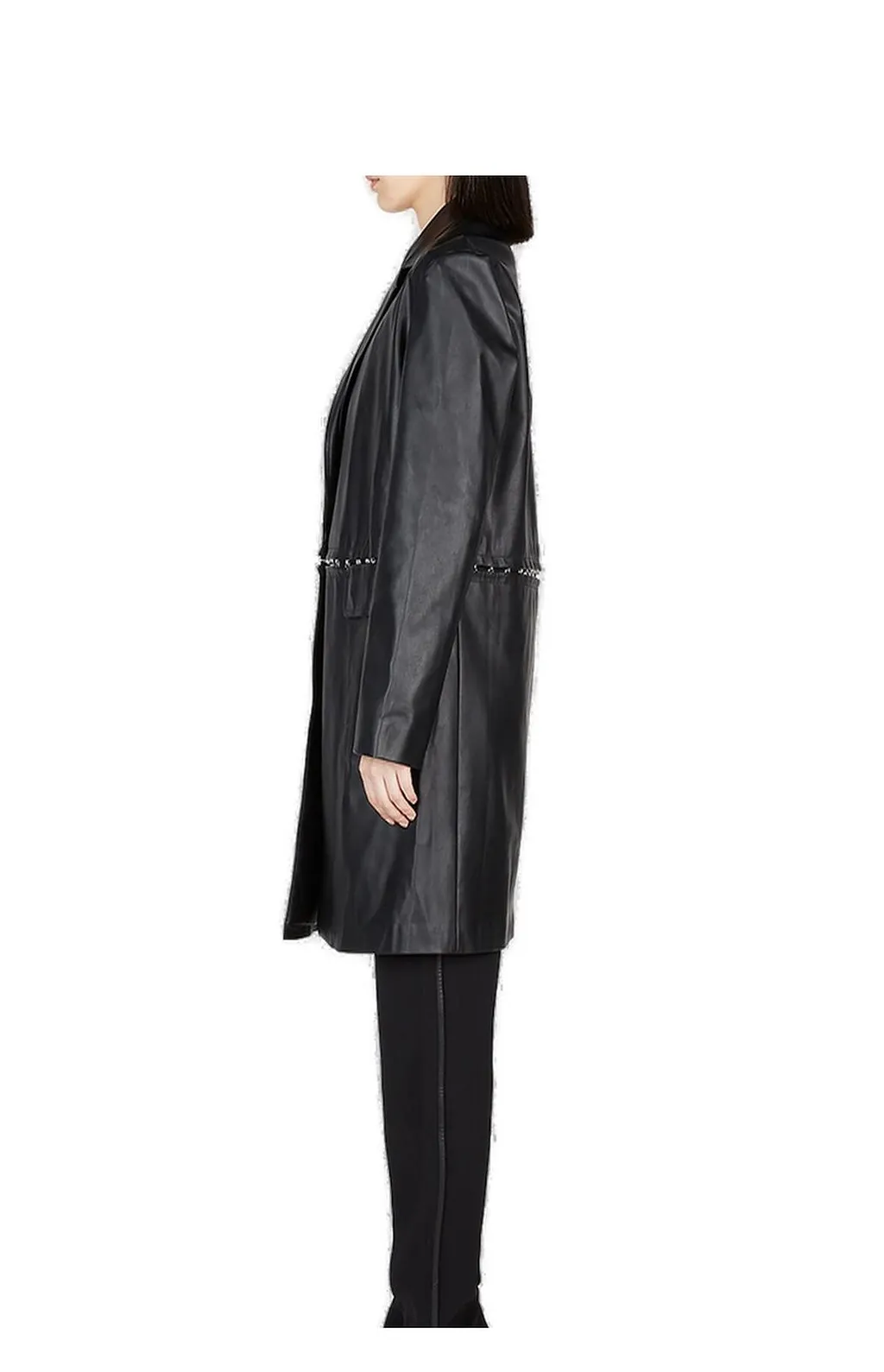 Paris Georgia Faux-Leather Embellished Jacket