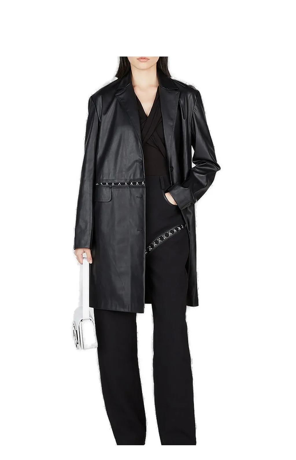 Paris Georgia Faux-Leather Embellished Jacket