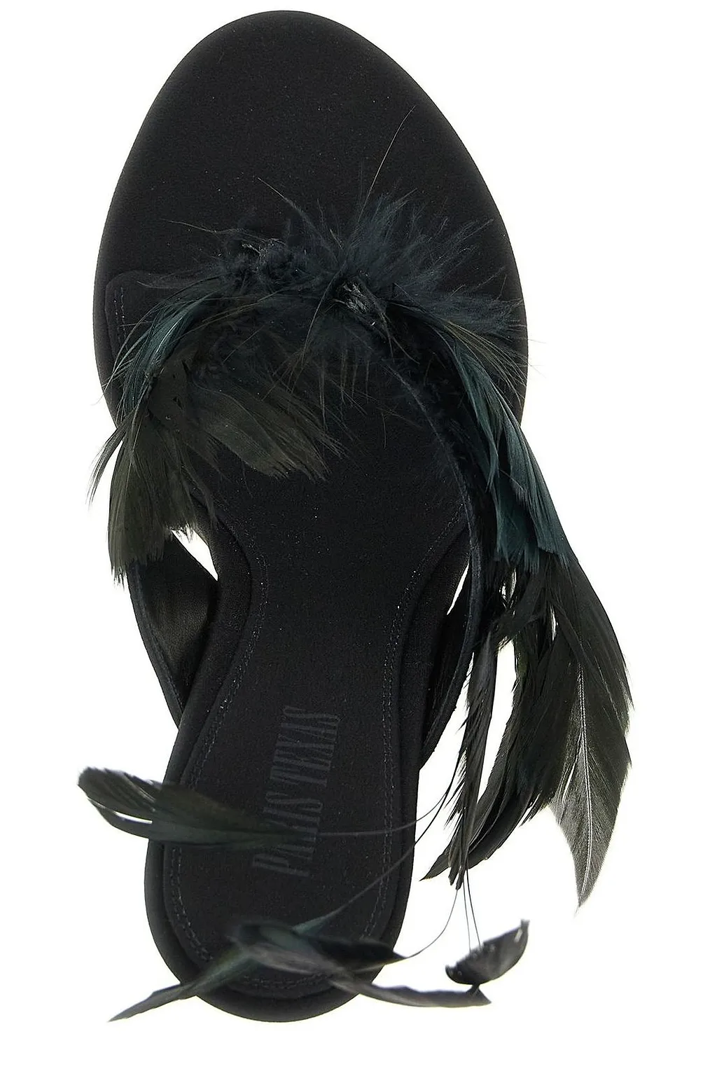 Paris Texas Lidia Feather Thong Mules