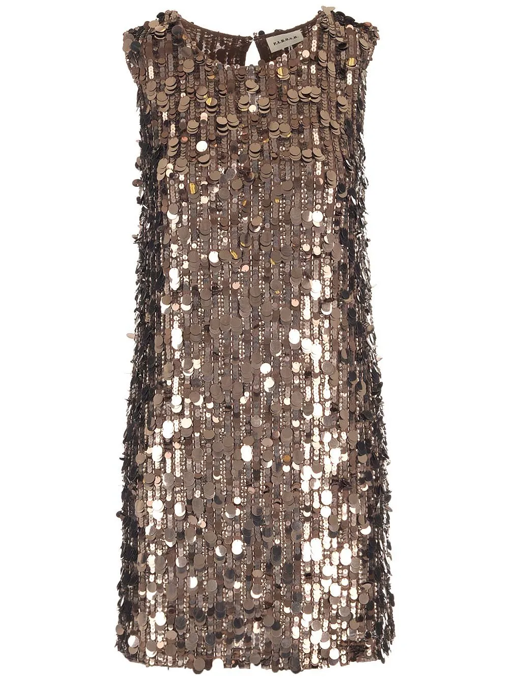 P.A.R.O.S.H. Sequin Embellished Sleeveless Mini Dress