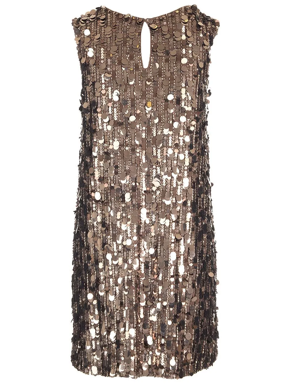 P.A.R.O.S.H. Sequin Embellished Sleeveless Mini Dress