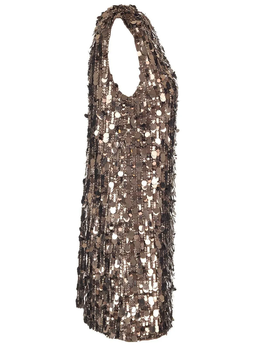 P.A.R.O.S.H. Sequin Embellished Sleeveless Mini Dress