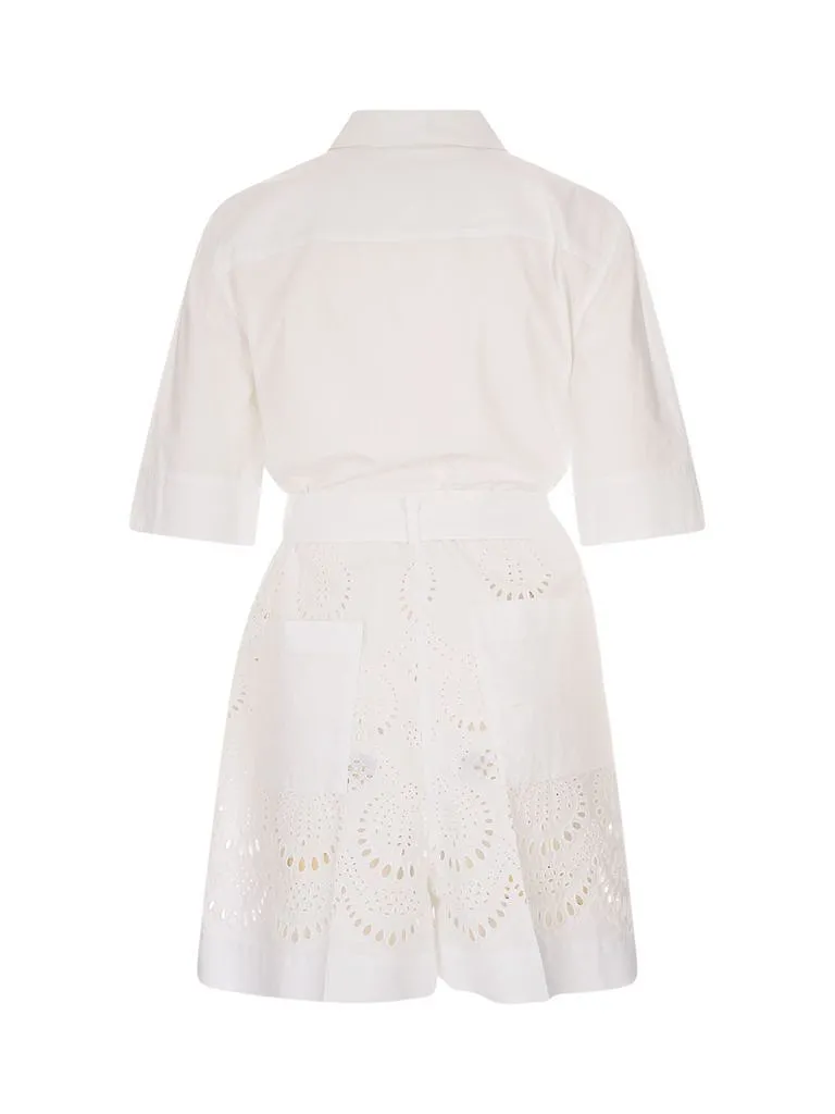 P.A.R.O.S.H. Short-Sleeved Belted Jumpsuit