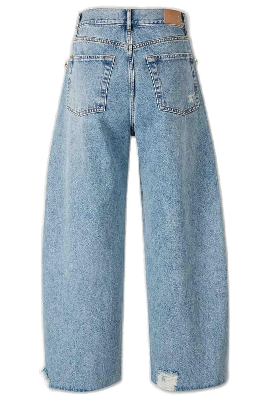 Patbo Camila Camila Coelho Beaded Distressed Denim Pants