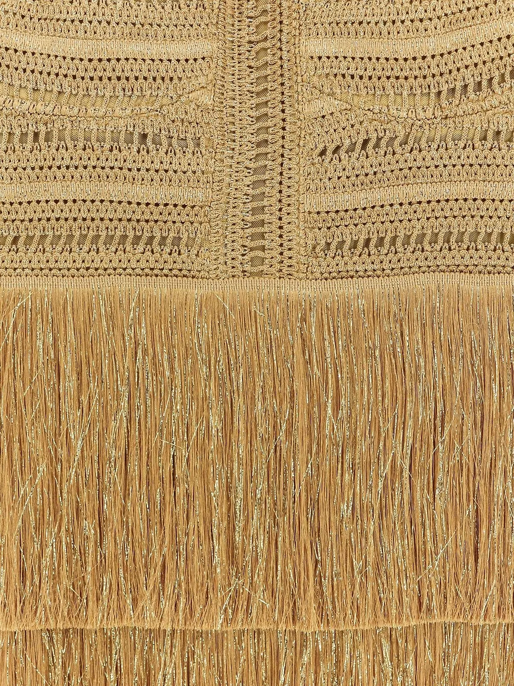 Patbo Tiered Fringe Knit Dress