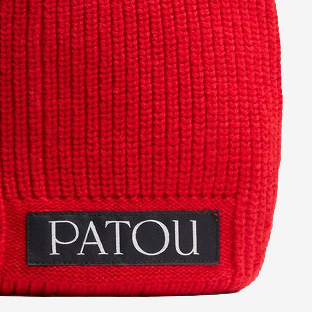 Patou Logo Patch Knit Beanie