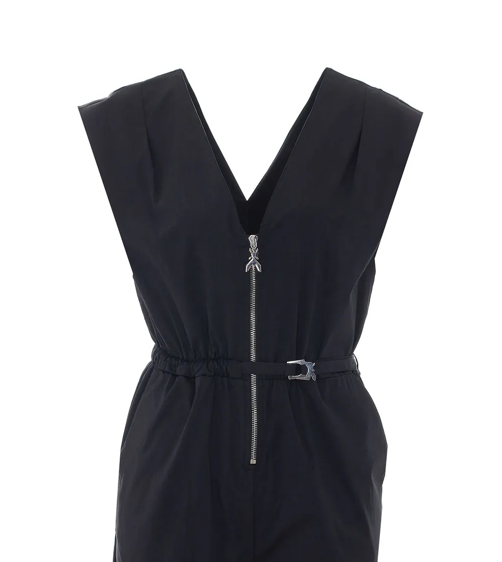 Patrizia Pepe Zip-Front Belted Jumpsuit