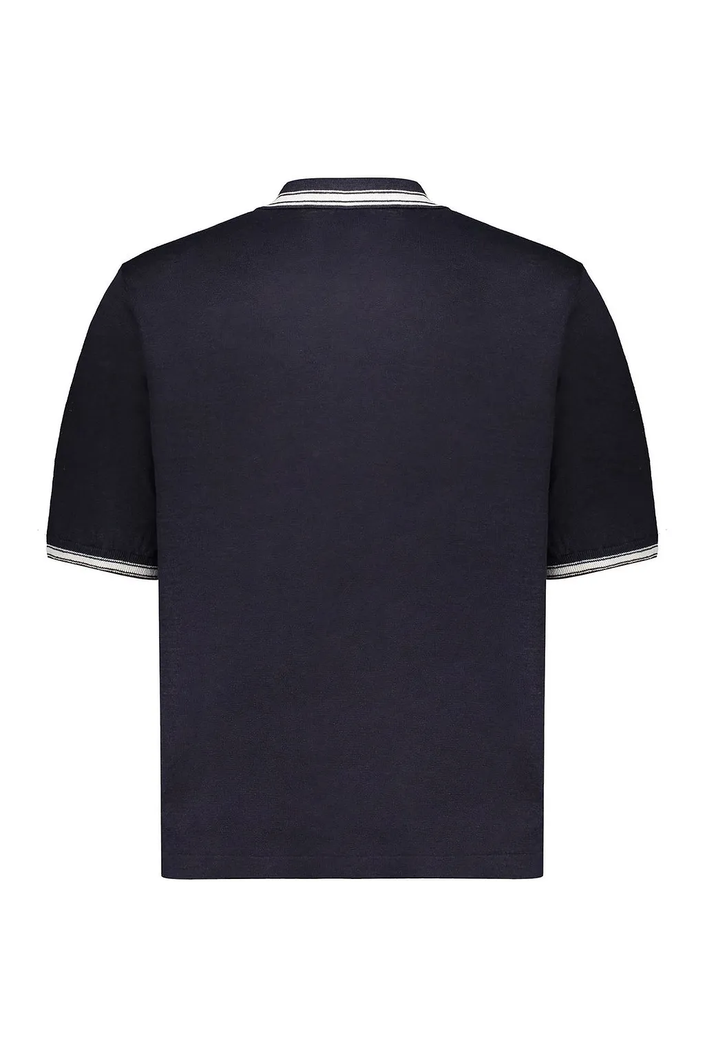 Paul & Shark Contrast-Collar Linen Polo Shirt