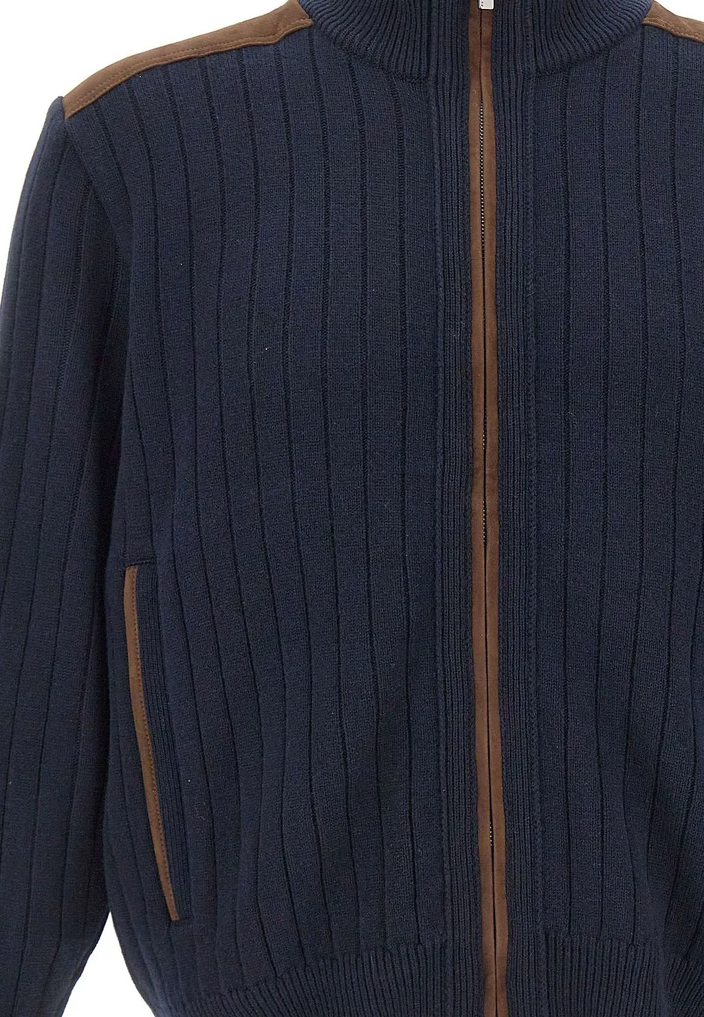 Paul & Shark Ribbed Zip-Up Cardigan