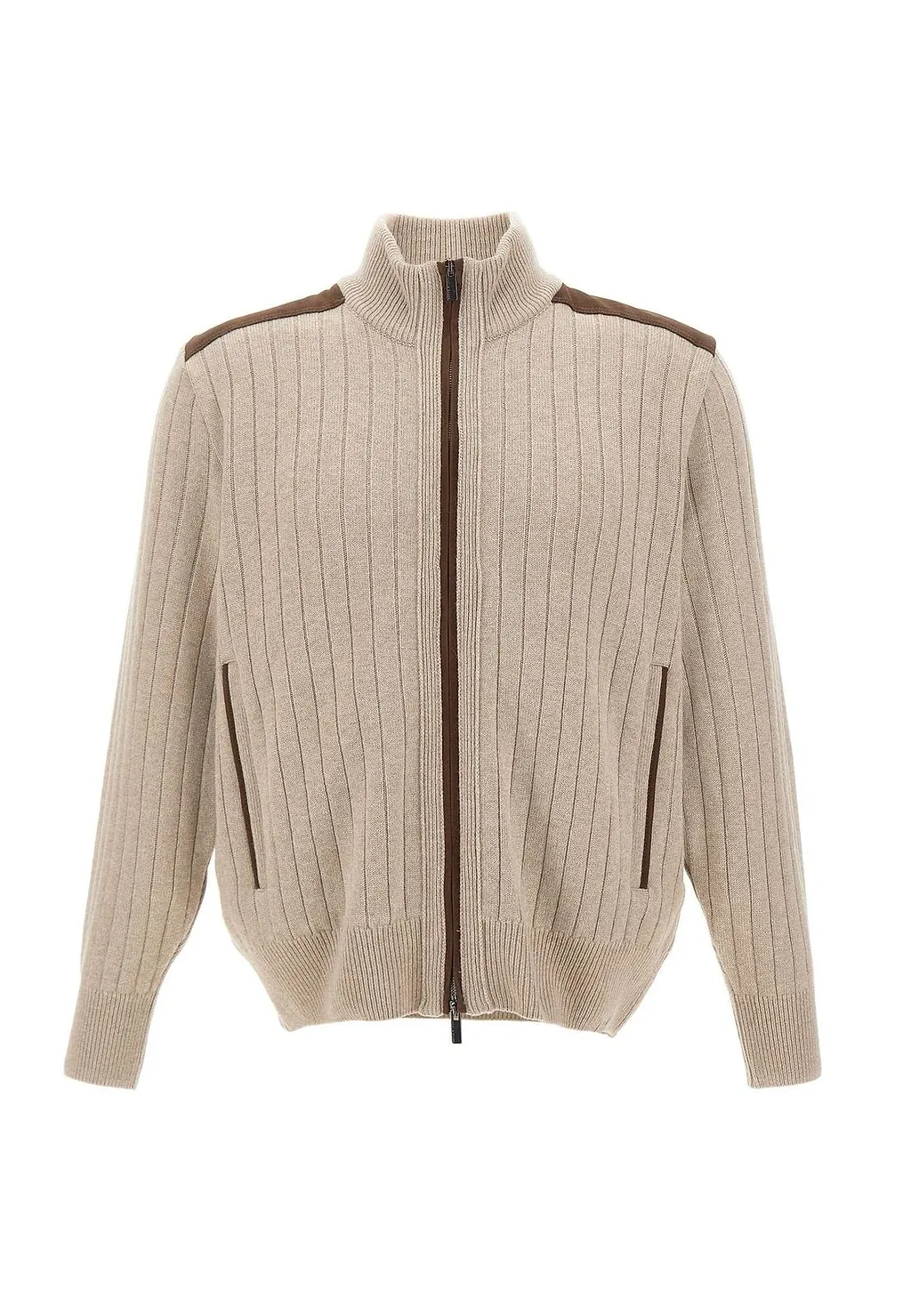 Paul & Shark Ribbed Zip-Up Cardigan