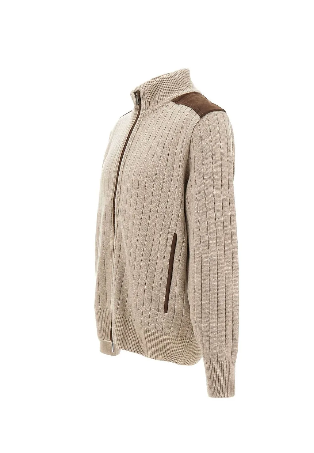 Paul & Shark Ribbed Zip-Up Cardigan