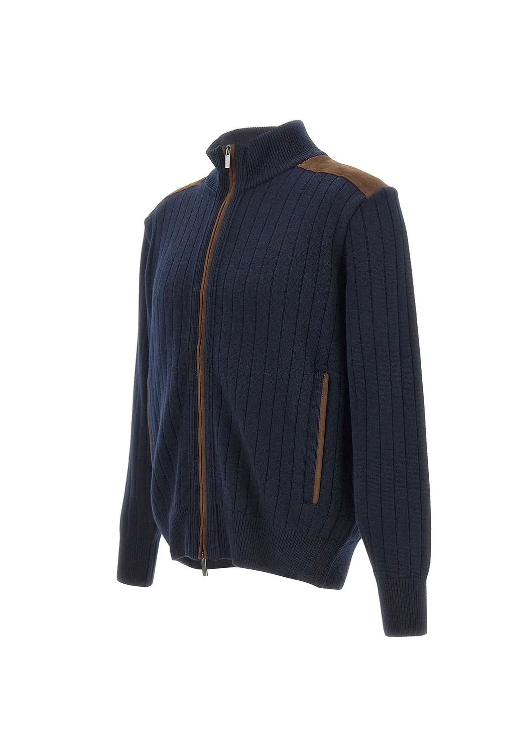 Paul & Shark Ribbed Zip-Up Cardigan