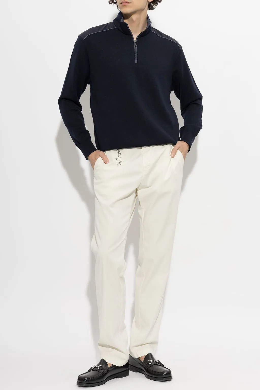 Paul & Shark Zip Stand-Collar Knitted Sweater