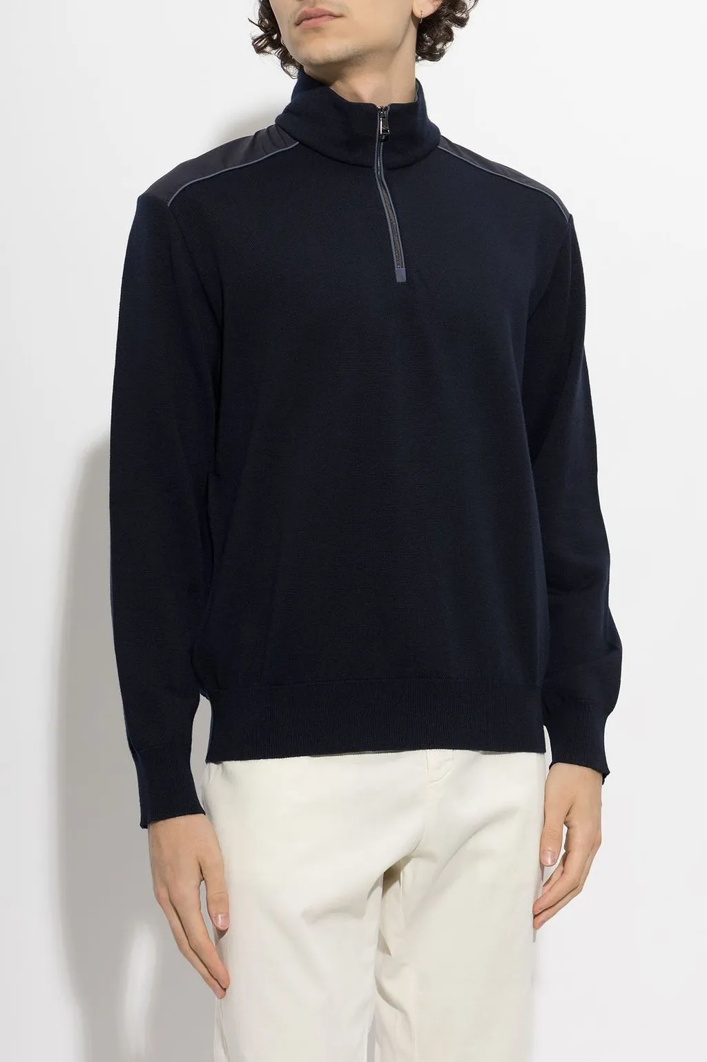 Paul & Shark Zip Stand-Collar Knitted Sweater