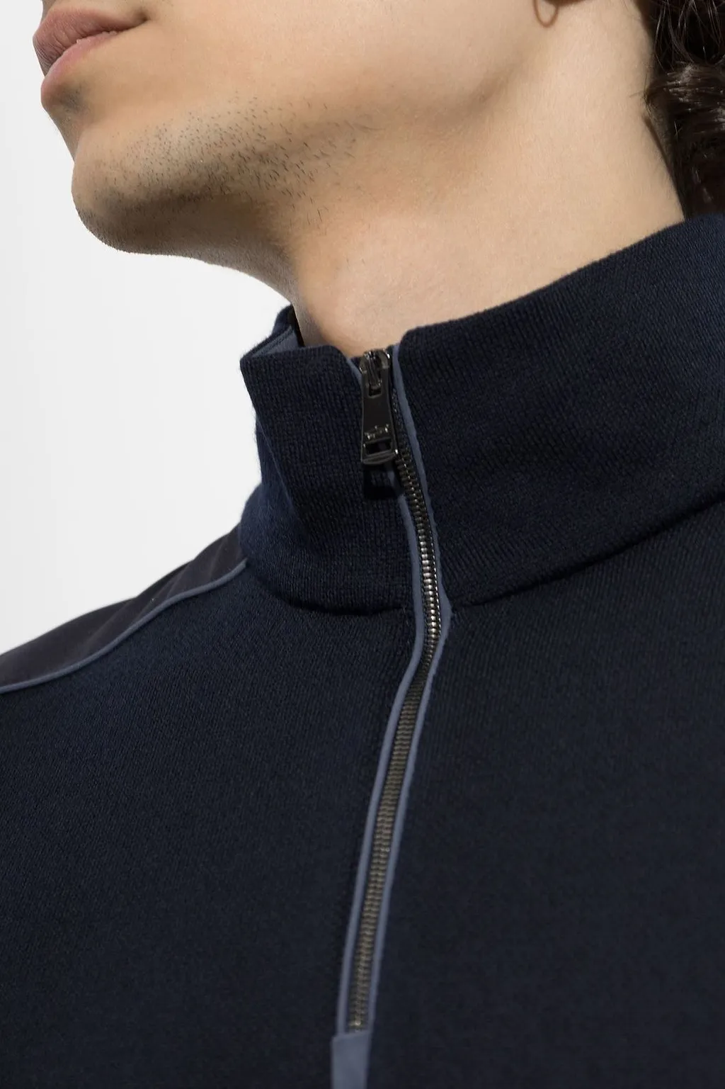 Paul & Shark Zip Stand-Collar Knitted Sweater