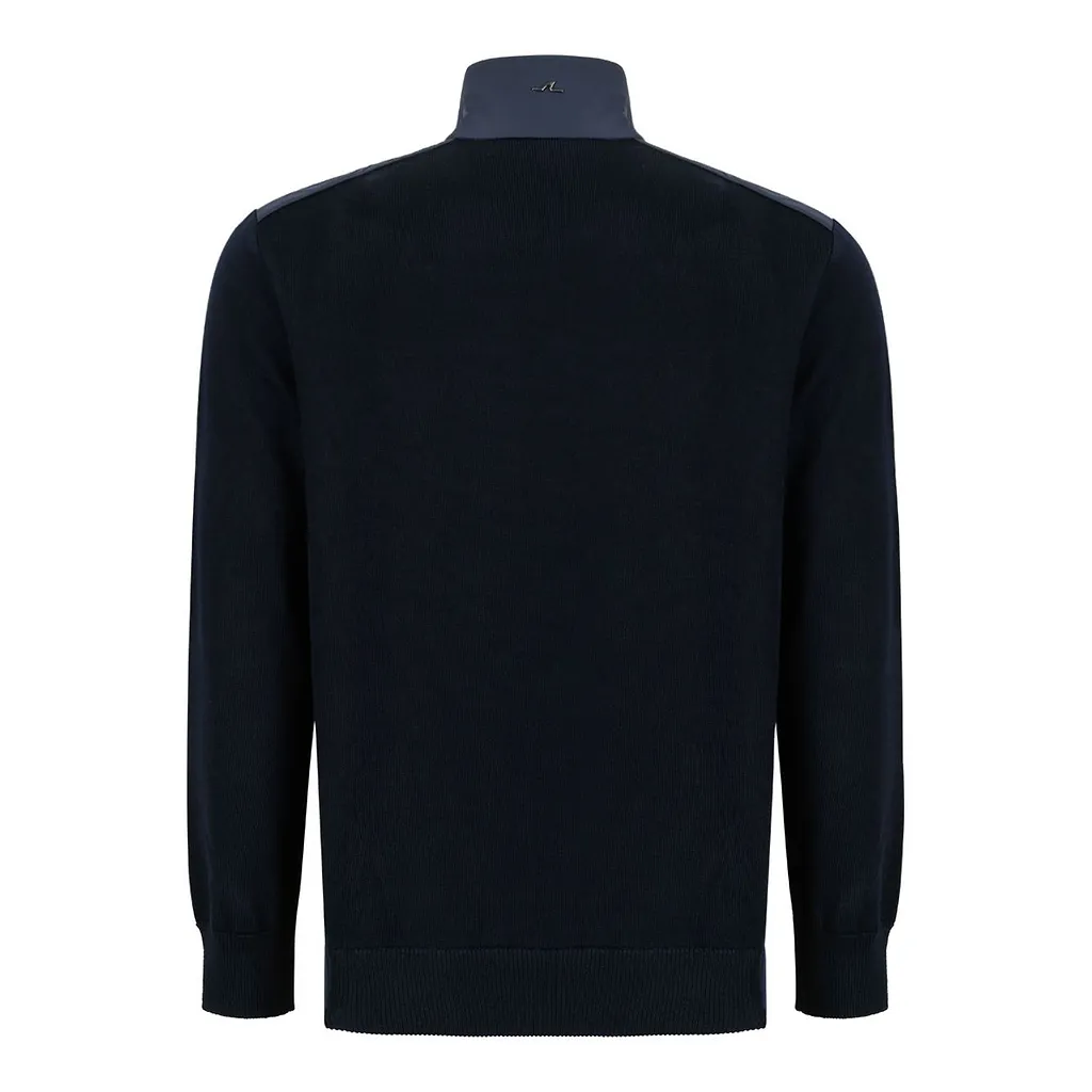 Paul & Shark Zip-Up Stand-Collar Knitted Sweater